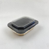 Упаковка OSQ OctoBOX-400 ЧЁРНЫЙ 60шт (салатник + крышка ВЫСОКАЯ H=25мм) 162х127/120х85/45мм