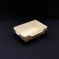 Салатник + КРЫШКА прозрачная ECO OPSALAD- 400 БЕЛЫЙ 50шт 145х95/120х85/45мм  в Перми оптом и в розницу