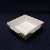 Салатник + КРЫШКА прозрачная OSQ OpSalad- 900 БЕЛЫЙ 50шт 150х150/135х135/50мм  в Перми оптом и в розницу