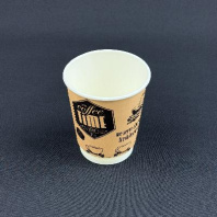 Стакан бумажный 2сл 250(290)мл Coffee TIME 20шт(!) D=80, d=55, H=92,5мм ВИРИДО 