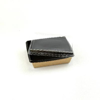 Салатник + КРЫШКА OneClick Bottom- 400 ЧЁРНЫЙ 50шт 120х85/135х100/45мм в Перми оптом и в розницу