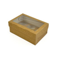 Упаковка ECO MUF- 6 КРАФТ для кексов и маффинов 25шт 250х170х100 (2 ЧАСТИ)  в Перми оптом и в розницу