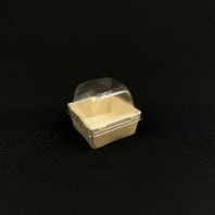 Салатник + крышка ВЫСОКАЯ H=55мм OSQ SmartPack-300 КРАФТ 50шт 100х100/86х86