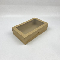 Ланч-бокс с окном OneBox-1900 КРАФТ 25шт 230х140х60мм  в Перми оптом и в розницу
