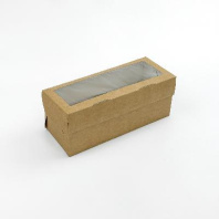 Упаковка ECO MUF- 3 КРАФТ для кексов и маффинов 25шт 250х100х100 (2 ЧАСТИ)  в Перми оптом и в розницу