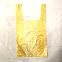 Пакет майка ПНД 25+12х45 (10) ЖЁЛТАЯ 100шт 