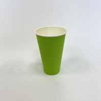 Стакан бумажный 400(470)мл САЛАТОВЫЙ 50шт D=90, d=53, H=136мм ПБФ