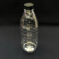 Бутылка ПЭТ D=38мм 1,0л КРУГЛАЯ (ФРЕШ с рёбрами) прозрачная + КРЫШКА (112шт)