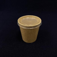 Супница бум КРАФТ + КРЫШКА прозр. 520мл 25шт D=102/75, H=104мм OneBowl UP 1ЕА