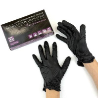 Перчатки виниловые неопудренные ЧЁРНЫЕ "XL" УП=100шт
