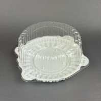 Тортница ИП-55 20компл(!) (КРЫШКА-прозр. + ДНО-белое) внеш.D=236, H=112мм Протэк 