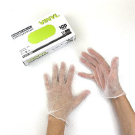 Перчатки виниловые неопудренные "M" УП=100шт VINYL