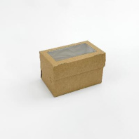 Упаковка ECO MUF- 2 КРАФТ для кексов и маффинов 25шт 160х100х100 (2 ЧАСТИ)