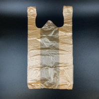 Пакет майка ПНД 25+12х45 (10) ОРАНЖЕВАЯ 100шт 