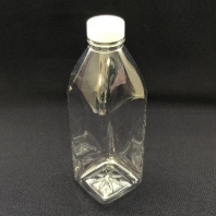 Бутылка ПЭТ D=38мм 1,0л КВАДРАТ прозрачная + КРЫШКА (126шт) 