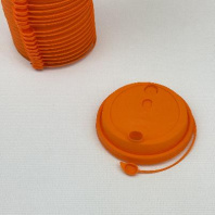 Крышка ПП 90мм с ЗАГЛУШКОЙ 50шт ОРАНЖЕВАЯ 
