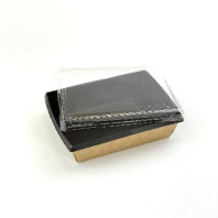 Салатник + КРЫШКА OneClick Bottom- 500 ЧЁРНЫЙ 50шт 140х100/160х120/45мм