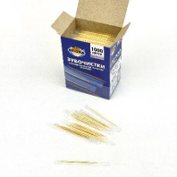 Зубочистки бамбук УП=1000шт в плёночной индвидуальной упаковке 