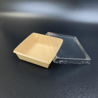 Салатник + КРЫШКА OneClick Bottom- 550 КРАФТ 50шт 110х110/130х130/45мм 