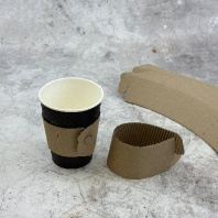 Сливс для стаканов универсальный БУРЫЙ 125шт без печати, 2сл 280х55 ЭКО