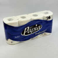 Бумага туалетная PAPIA 3сл УП=8шт L=16,5м K=140шт 118х95мм 