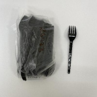 Вилка одноразовая ЧЁРНАЯ УП=100шт 155мм 