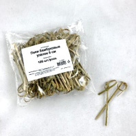 Пики деревянные "Узелок"  6см УП=100шт бамбук