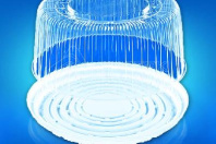 Тортница ПР-Т-265 крышка (прозр.) + дно (белое) (внеш. D=300, H=148)