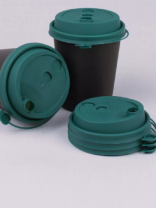 Крышка ПП 90мм с ЗАГЛУШКОЙ 50шт тёмно-ЗЕЛЁНАЯ