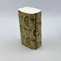 Полотенца V-сл. FOCUS Eco 1сл УП=200шт 230х205мм БЕЛЫЕ 100% целлюлоза Арт.5083743 
