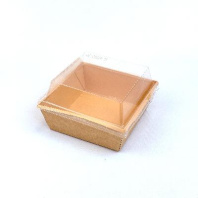  Салатник + крышка ВЫСОКАЯ H=40мм OneClick Bottom-1250 КРАФТ 50шт 145х145/165х165