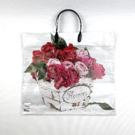 Пакет с пластмассовой ручкой 35х38см (90) Пинк 10шт