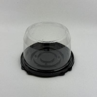 Тортница ПР-Т-163 20компл(!) (КРЫШКА-прозр. + ДНО-чёрное) внеш.D=198, H=110мм Протэк 