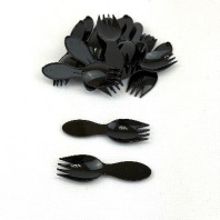 Вилка-ложка ЧЁРНАЯ 80мм УП=60шт для ПР-СТ-80х80