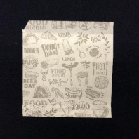 Уголок КРАФТ 160х170мм 100шт ВЛАГОПРОЧНЫЙ печать "Фаст Фуд" 