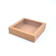 Ланч-бокс с окном OneBox-1500 КРАФТ 25шт 200х200х48мм