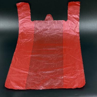 Пакет майка ПНД 45+20х75 (20) КРАСНАЯ 100шт