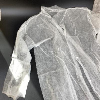 Халат на кнопках БЕЛЫЙ "XXL" УП=10шт 110х140см нетканый материал, без манжет 25г/м2 