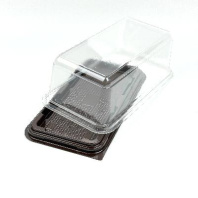 Тортница ПР-Т-2413 20компл (крышка-прозрачная)= + дно-чёрное) внеш.240х130х80мм