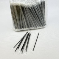 Трубочка в плёночной индивидуальной упаковке  5х210мм УП=1000шт ПРЯМАЯ ЧЁРНАЯ