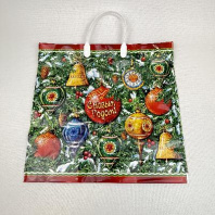 Пакет с пластмассовой ручкой 35х38см (90) Бирюза 10шт