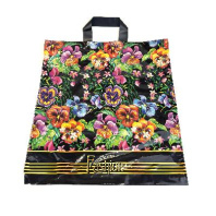 Пакет петлелавая ручка ПВД 38х45см (60) Анютины глазки 25шт 