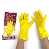 Перчатки хозяйственные "XL" 1пара цветные 