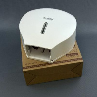 Диспенсер для бумаги туалетной LAIMA PROFESSIONAL 280х270х120мм БЕЛЫЙ пластик (Система Т2)