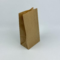 Пакет бумажный прямоугольное дно КРАФТ 250х120х80 25шт пл.50гр 