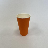 Стакан бумажный 400(520)мл оранжевый 45шт D=90, d=63, H=133мм ПБФ