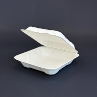 Ланч-бокс БИО (сахарный тростник) 203х203х63мм 900мл 50шт БЕЛЫЙ