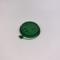 Крышка ПП 80мм с ЗАГЛУШКОЙ 50шт тёмно-ЗЕЛЁНАЯ
