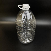 Бутылка ПЭТ D=38мм 5,0л КВАДРАТ прозрачная + КРЫШКА + РУЧКА (30шт)