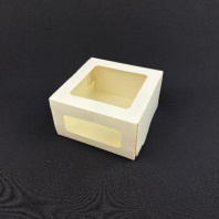 Короб для ТОРТОВ БЕЛЫЙ с ОКНОМ 180х180х100мм 15шт 